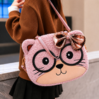 Plush Kitty Glasses Bag