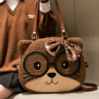Plush Kitty Glasses Bag
