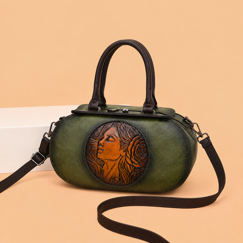 Vintage Embossed Portrait Bag