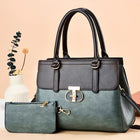 Dual-Tone Tote + Wallet Set