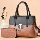 Dual-Tone Tote + Wallet Set