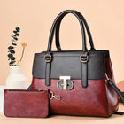 Dual-Tone Tote + Wallet Set