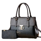 Dual-Tone Tote + Wallet Set