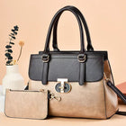 Dual-Tone Tote + Wallet Set